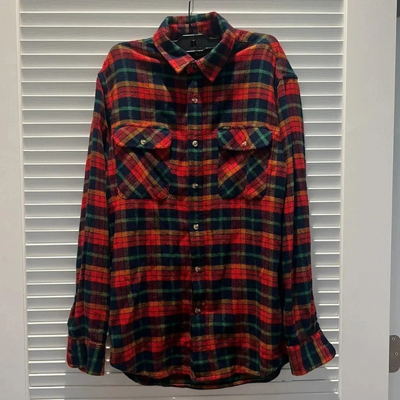 Obey Multicolor Button Down Flannel Shirt - Picture 1 of 5